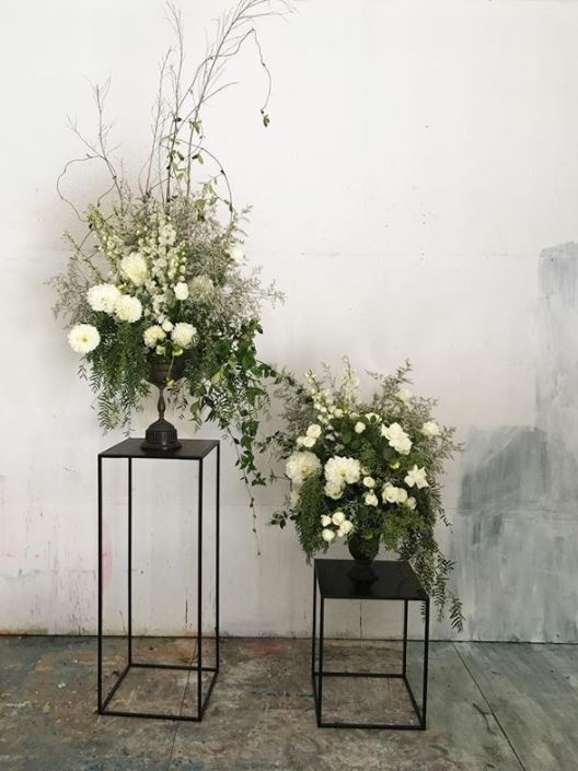 Braer floral design display plinths
